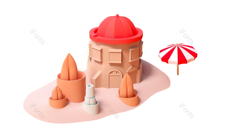 城堡图片,度假元素,3DPNG,建筑免抠素材
